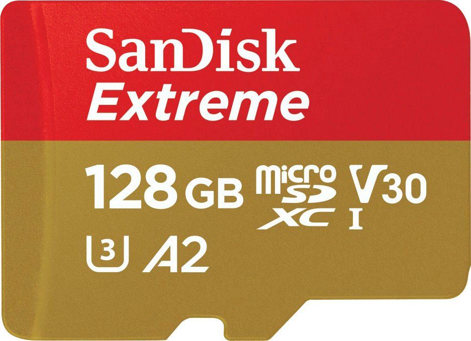 Sandisk Extreme 128GB Speicherkarte (128 GB, UHS Class 3, 190 MB/s Lesegeschwindigkeit)