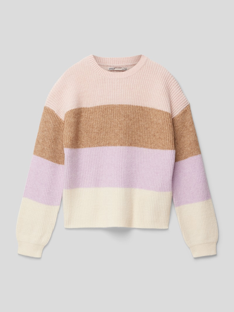 Strickpullover aus Viskose-Mix Modell 'KONSANDY' in rosé