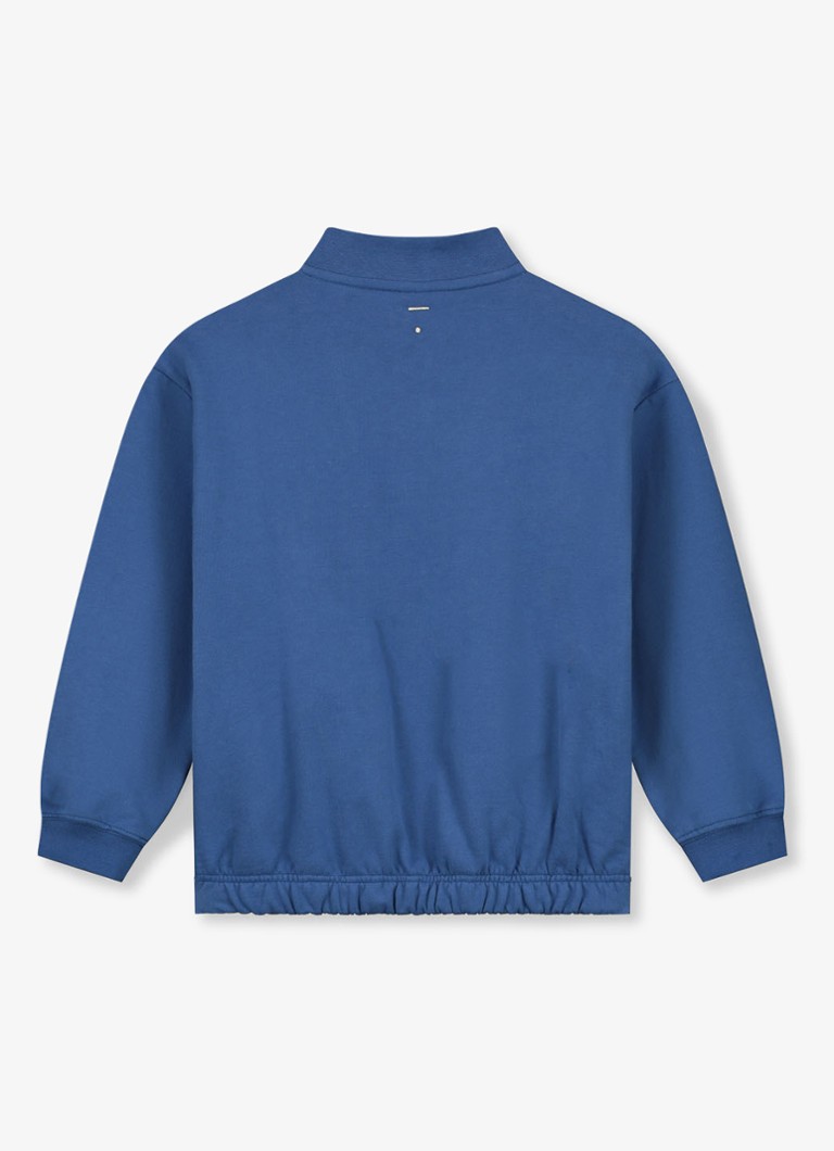 Pulover cu fermoar pe jumătate din bumbac organic Gray Label