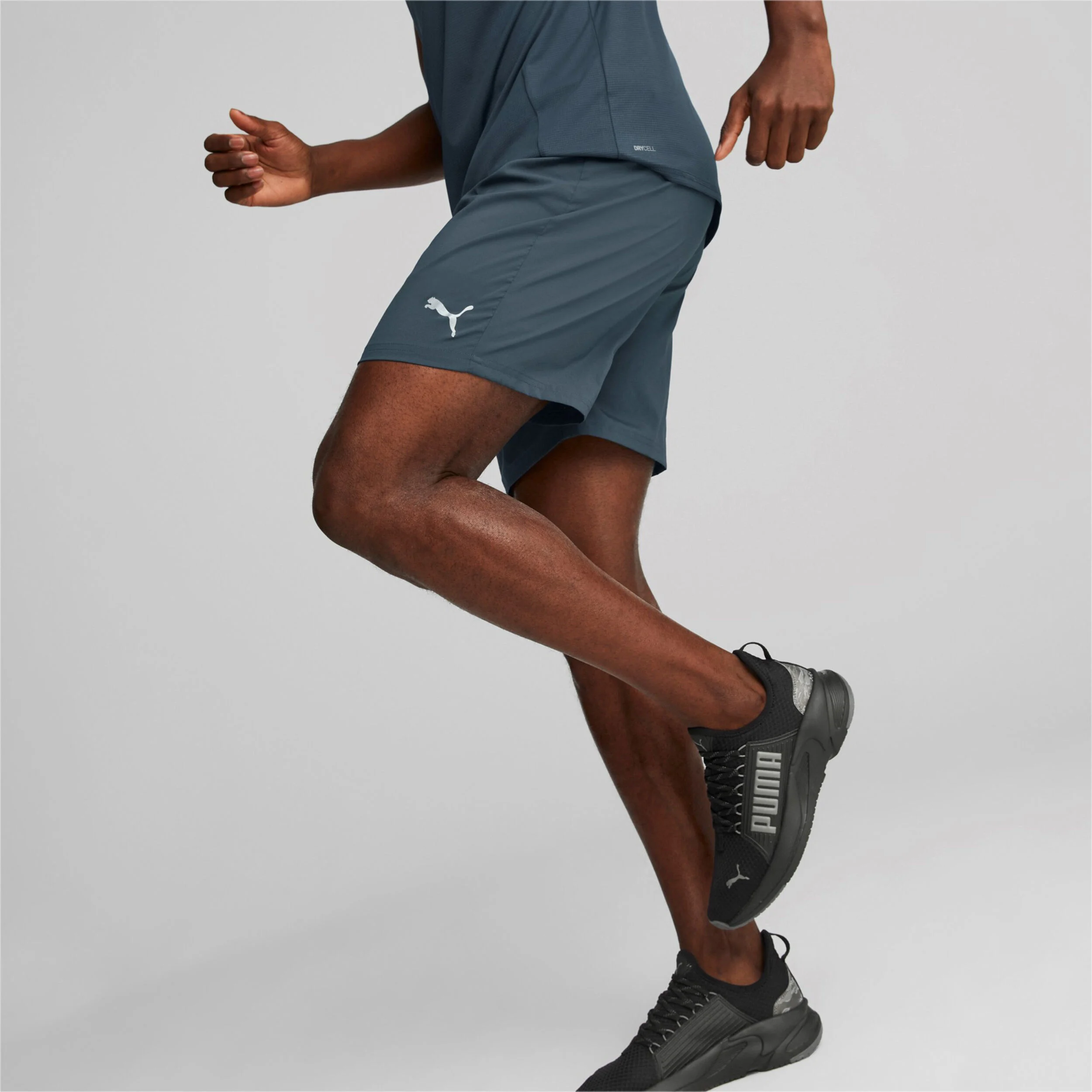 Run Favorite 2in1 Shorts Herren - Blau, Schwarz