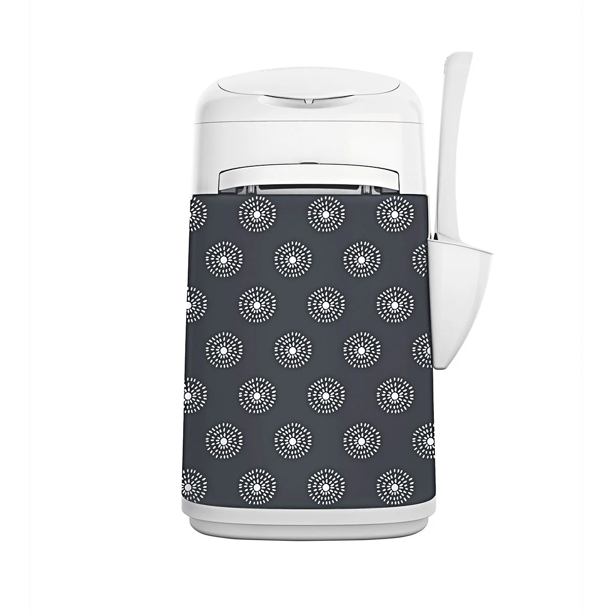 LitterLocker Fashion Stoff-Bezug Flowers grey