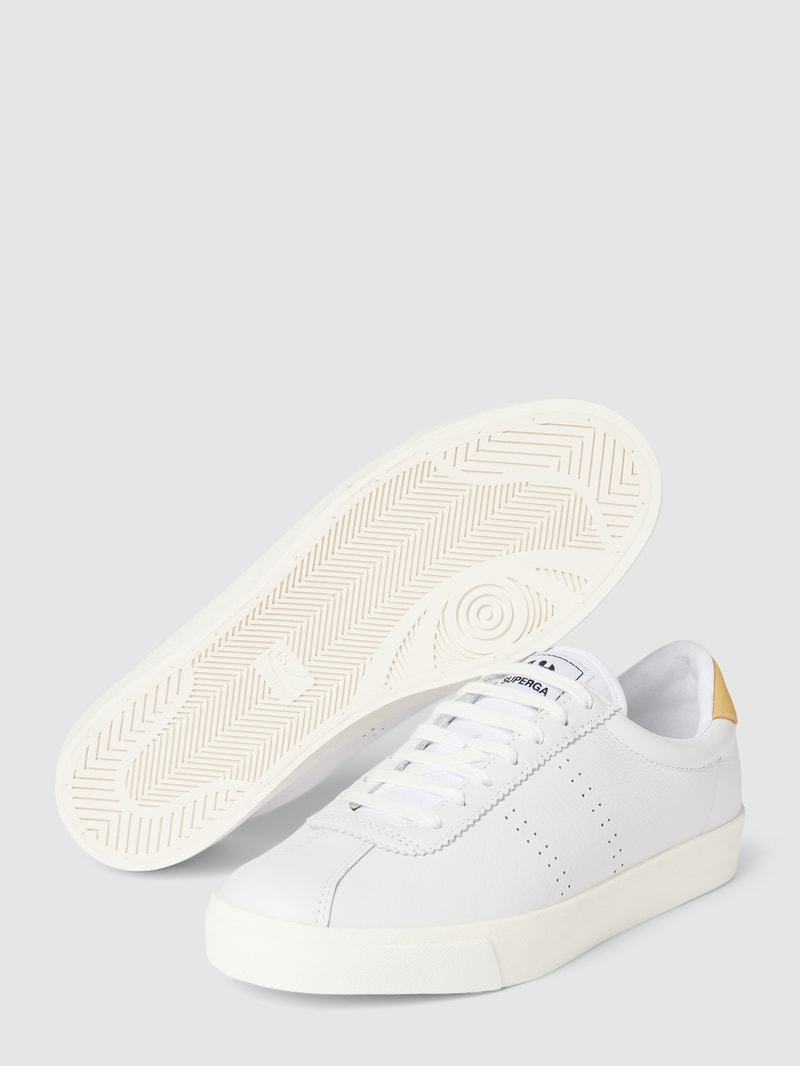 Sneaker mit Label-Details in hellgelb