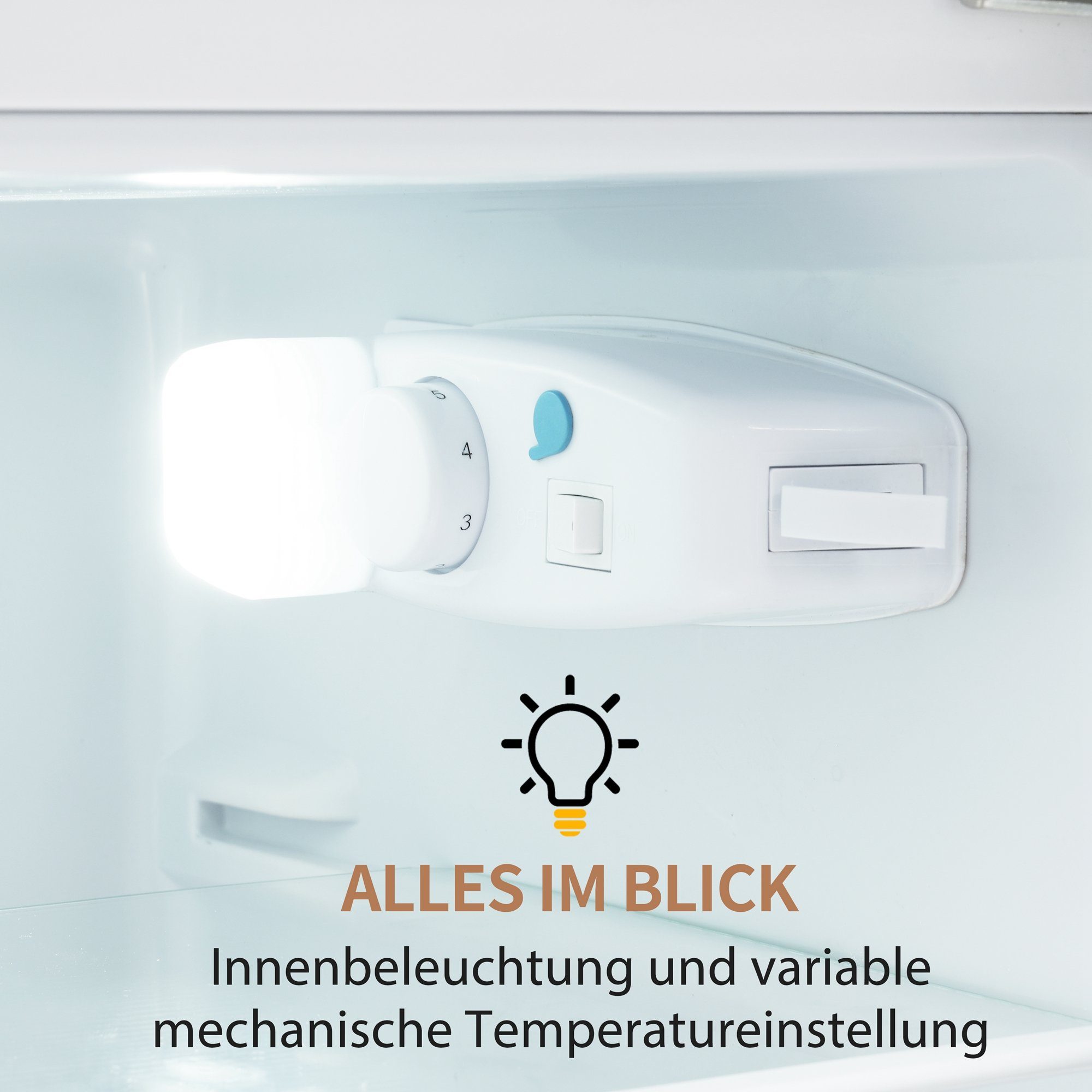 Merax Kühlschrank Retro Kühl-/Gefrierkombination BCD-102, 101 cm hoch, 41 cm breit, 92 Liter, Metall Türgriff, verstellebare Ablage und Füße