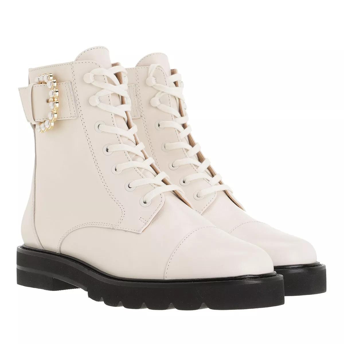 STUART WEITZMAN Stiefeletten weiss Schnürstiefel