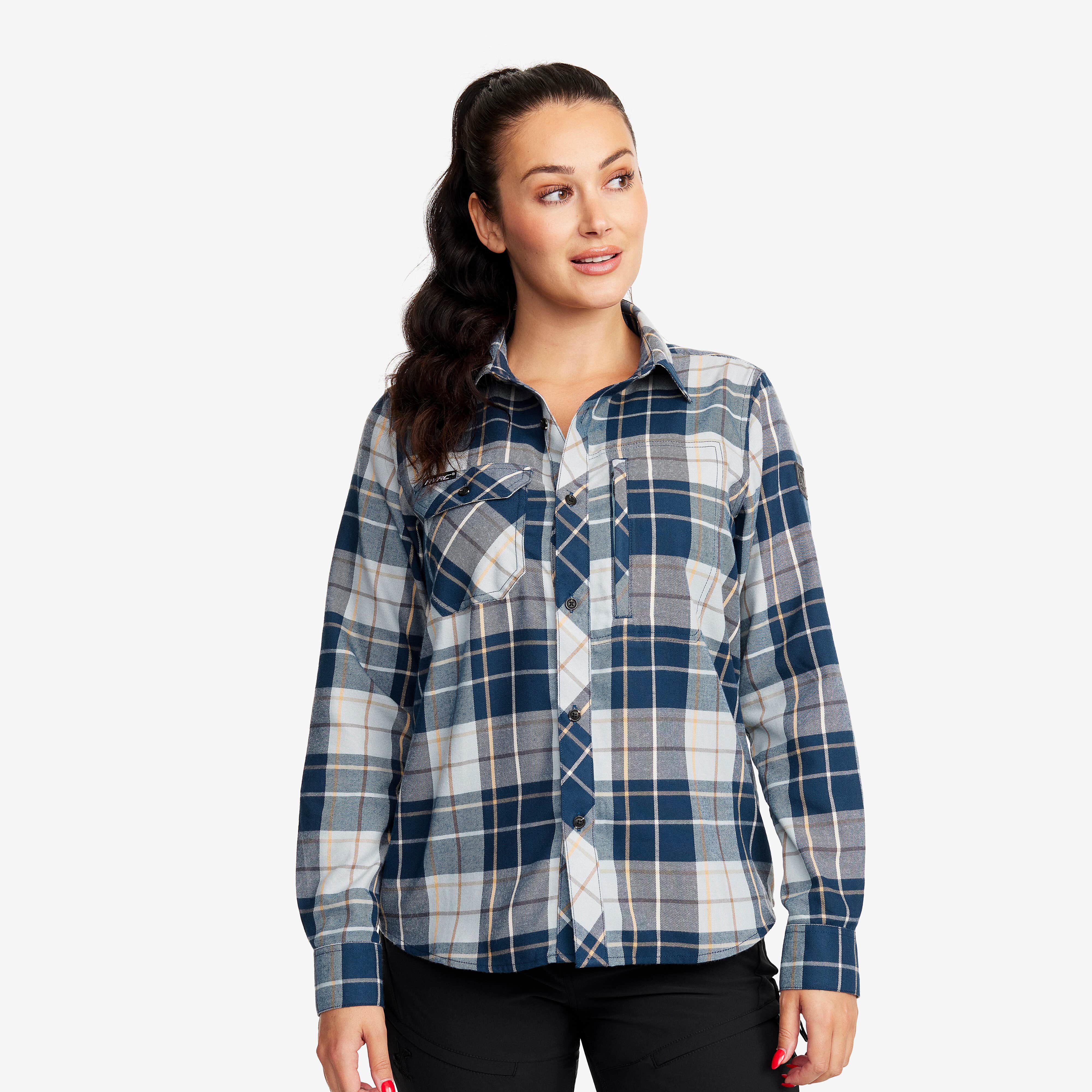 Flannel Shirt Femme Moonlit Ocean/Blueberry