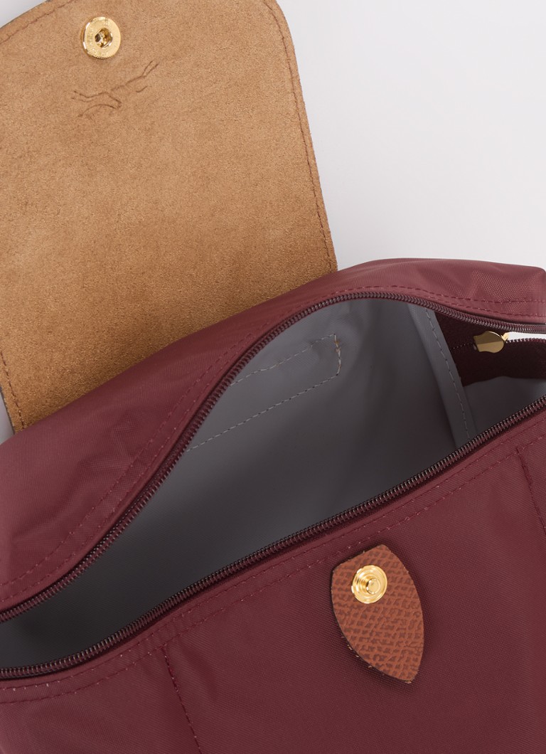 Longchamp Le Pliage Original reppu M nahkayksityiskohdilla