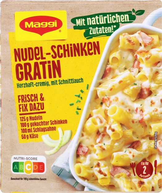 Maggi Fix für Nudel Schinken Gratin