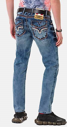 Cipo & Baxx Jeanshose mit kontrastfarbenen Nähten