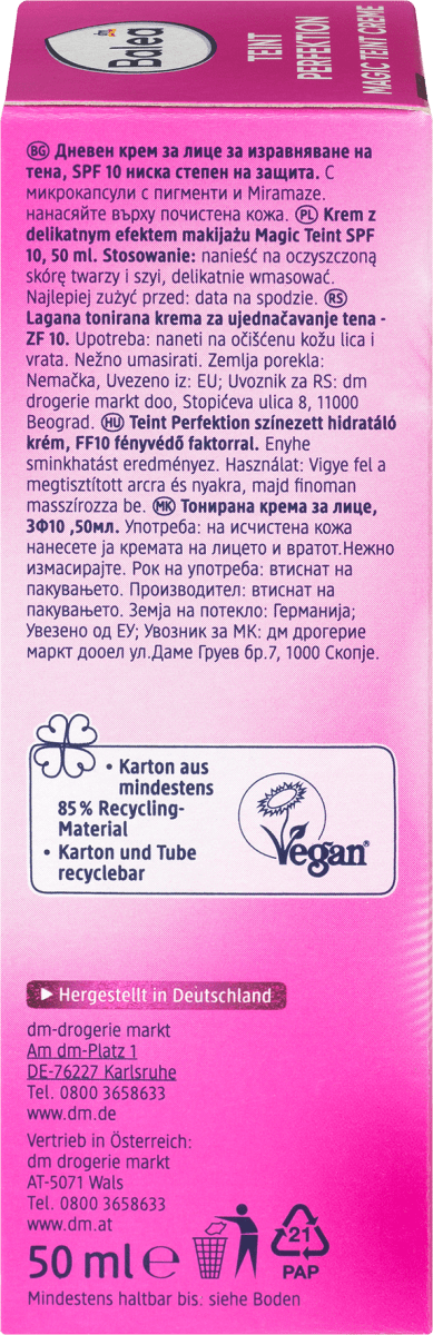 Gesichtscreme Teint Perfektion LSF 10, 50 ml