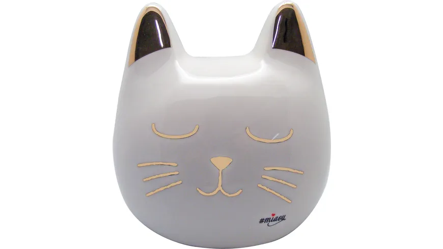 MIAOU Spardose weiss/gold MIA11BC/W weiss-gold
