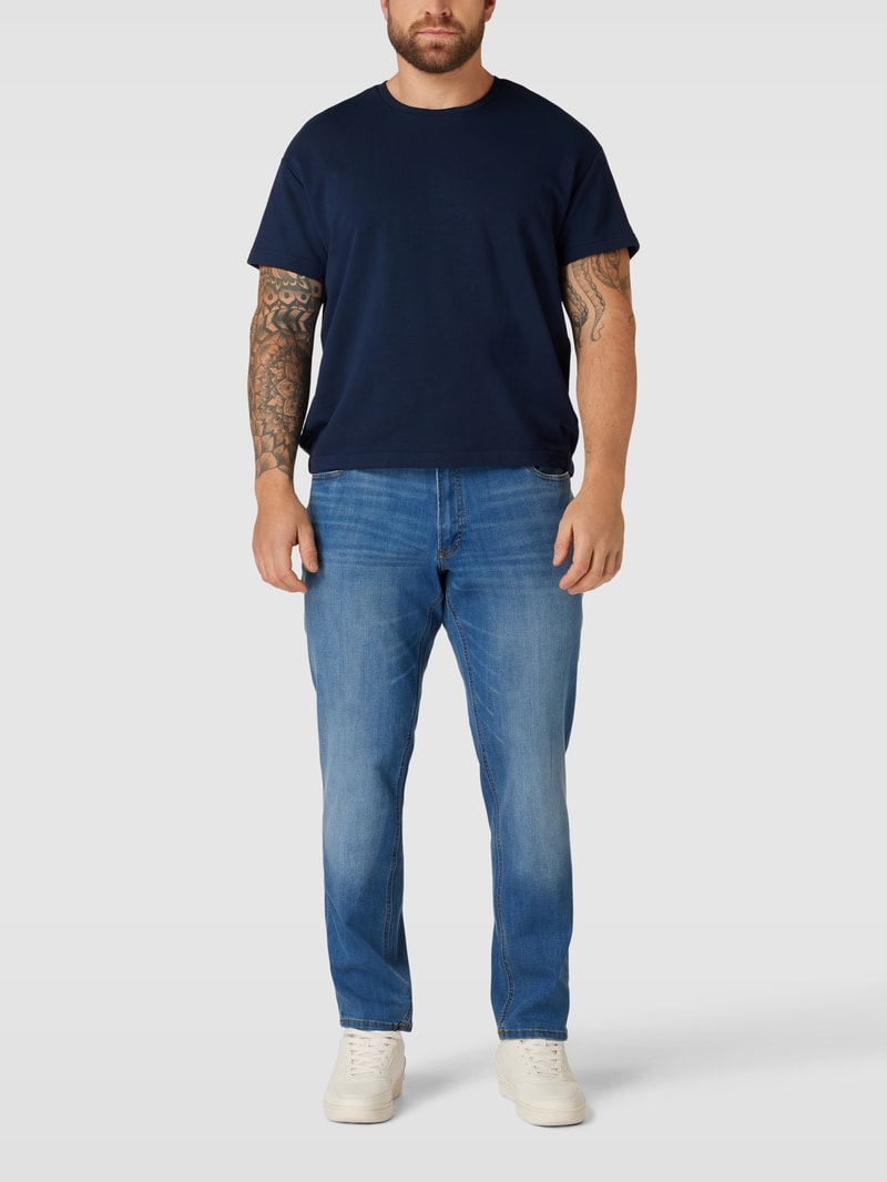 PLUS SIZE Jeans mit Label-Patch Modell 'GLENN' in jeans