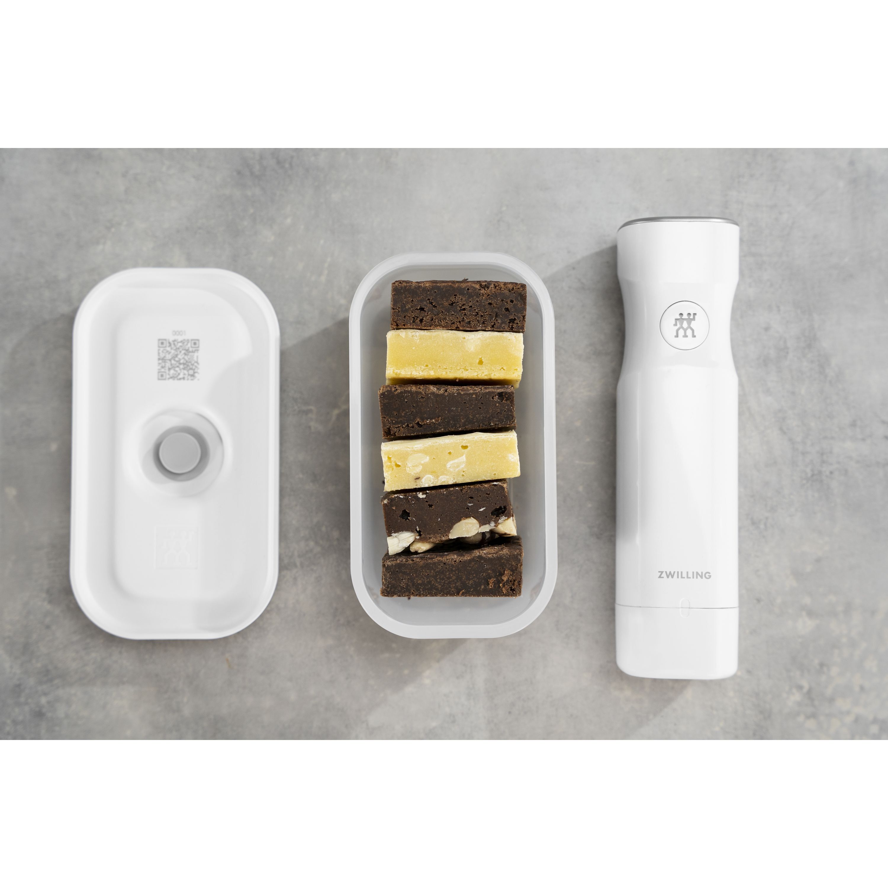 Vakuum Lunchbox S, Kunststoff, Semitransparent-Grau