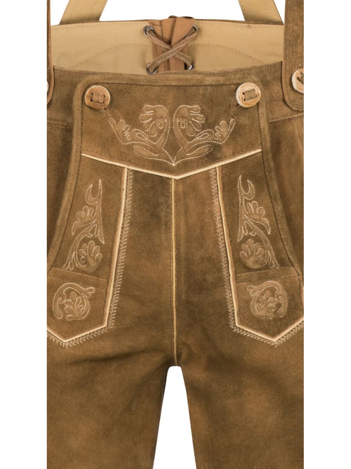 Nübler Lederhose kurz Bazi in Hellbraun günstig kaufen