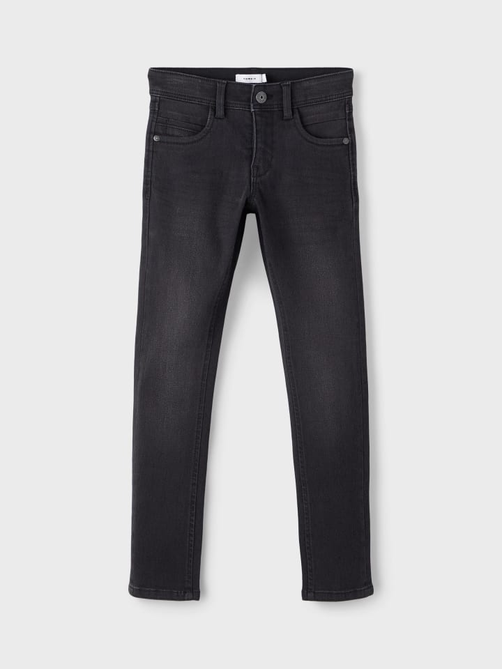 name it Jeans slim fit in black denim günstig kaufen