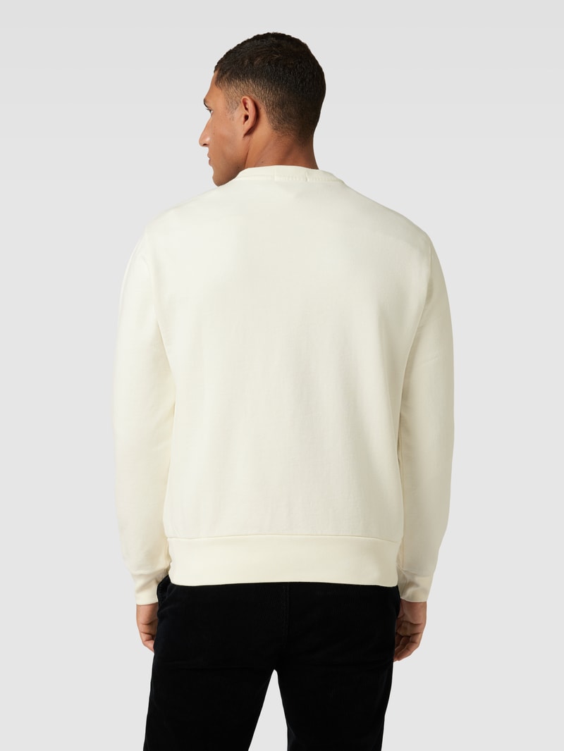 Sweatshirt mit Logo-Stitching in sand