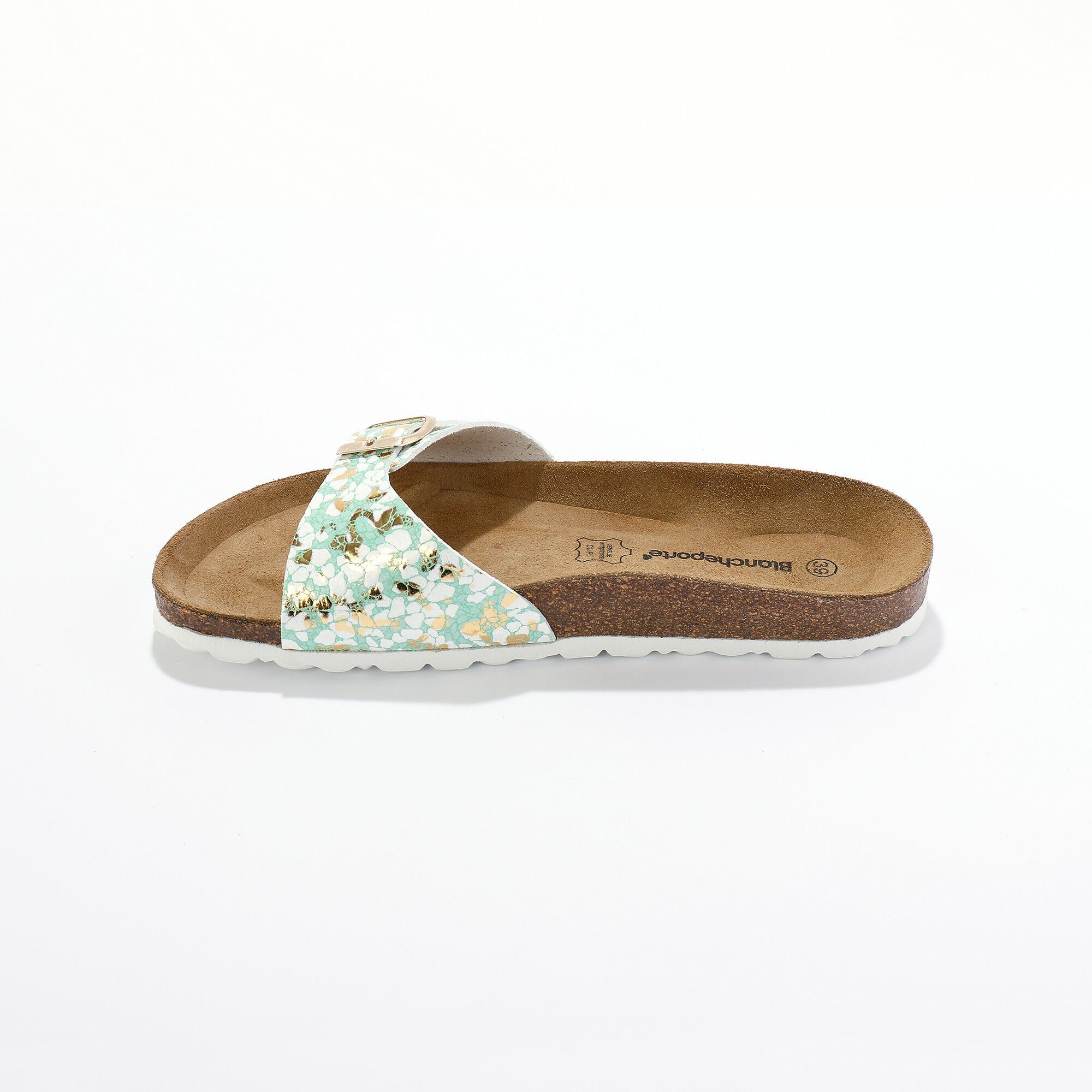 Mules à boucle imprimée