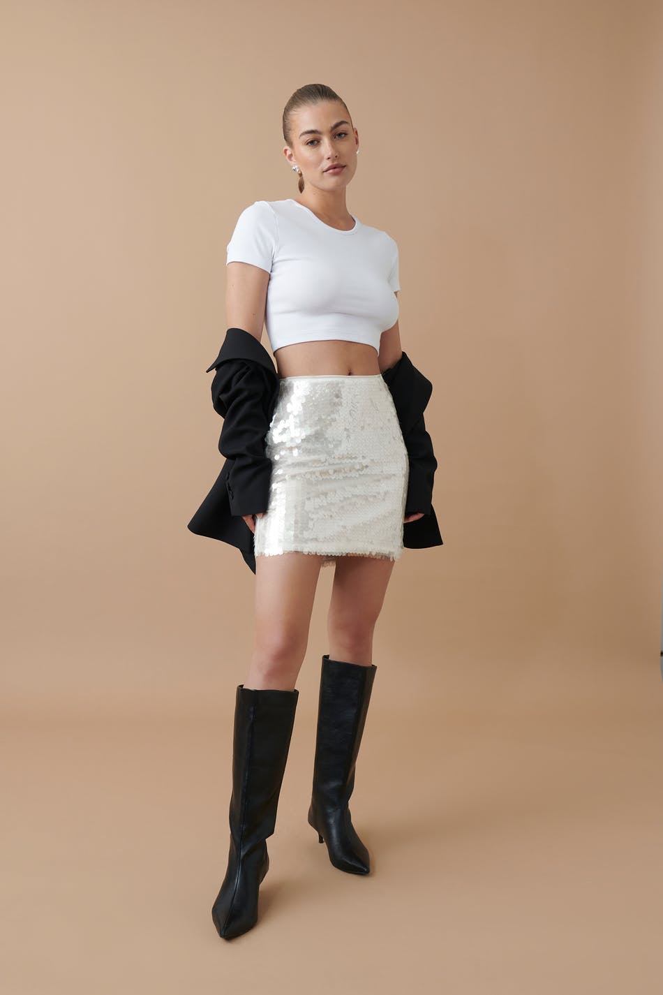 Sequin mini skirt