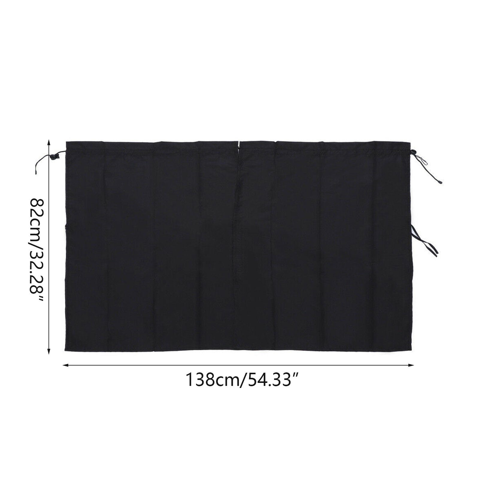 Sonnenschutz-Fensterfolie Auto vordere und hintere Trennwand Vorhang 138*82CM Schwarz, TWSOUL