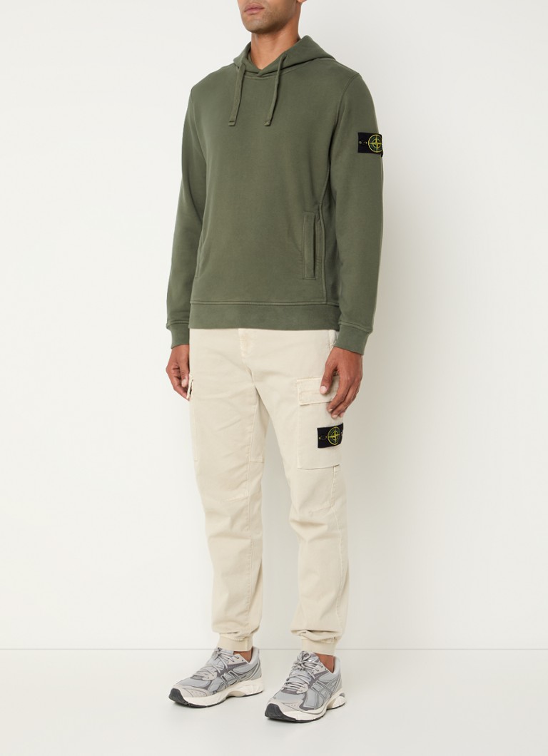Φούτερ με κουκούλα από φλις με λογότυπο Stone Island 60820