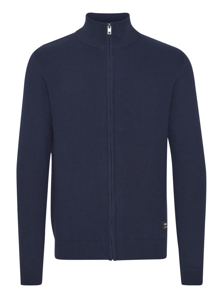!SOLID Strickjacke SDKayne 21301053-ME  Coole Strickjacke mit Logo-Patch in Blau günstig kaufen
