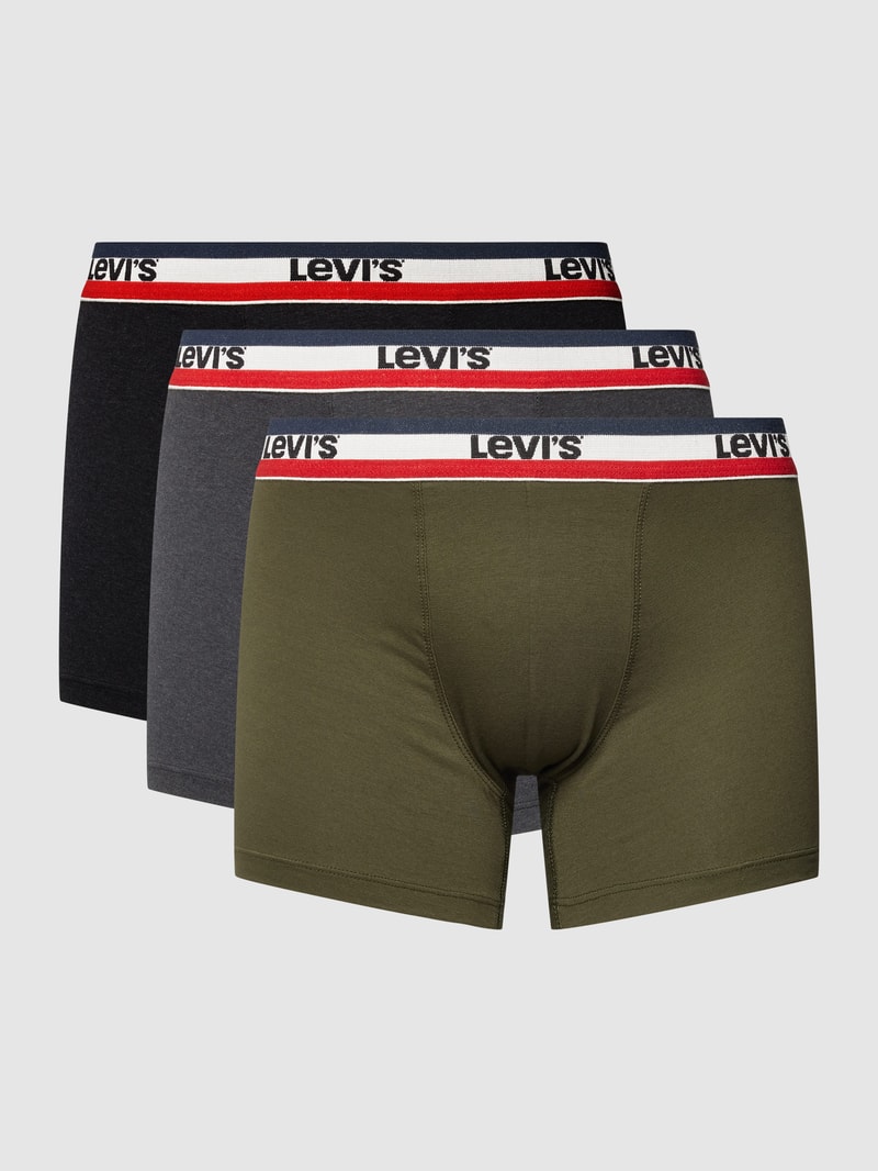 Trunks mit Stretch-Anteil im 3er-Pack in khaki