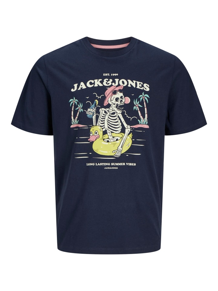 JACK & JONES PLUS T-shirt in Sky Captain günstig kaufen 4XL