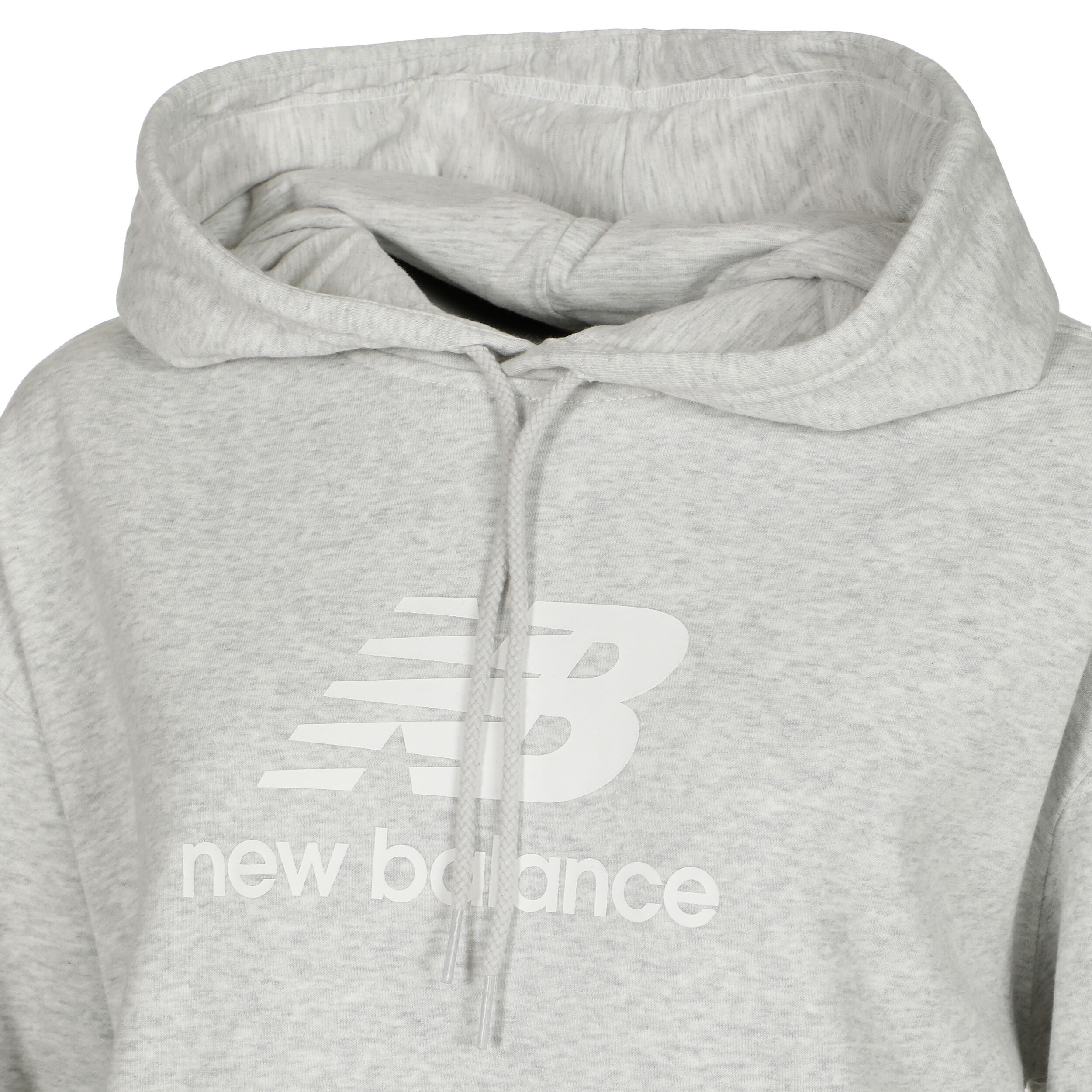 French Terry Stacked Logo Hoody Damen - Hellgrau
