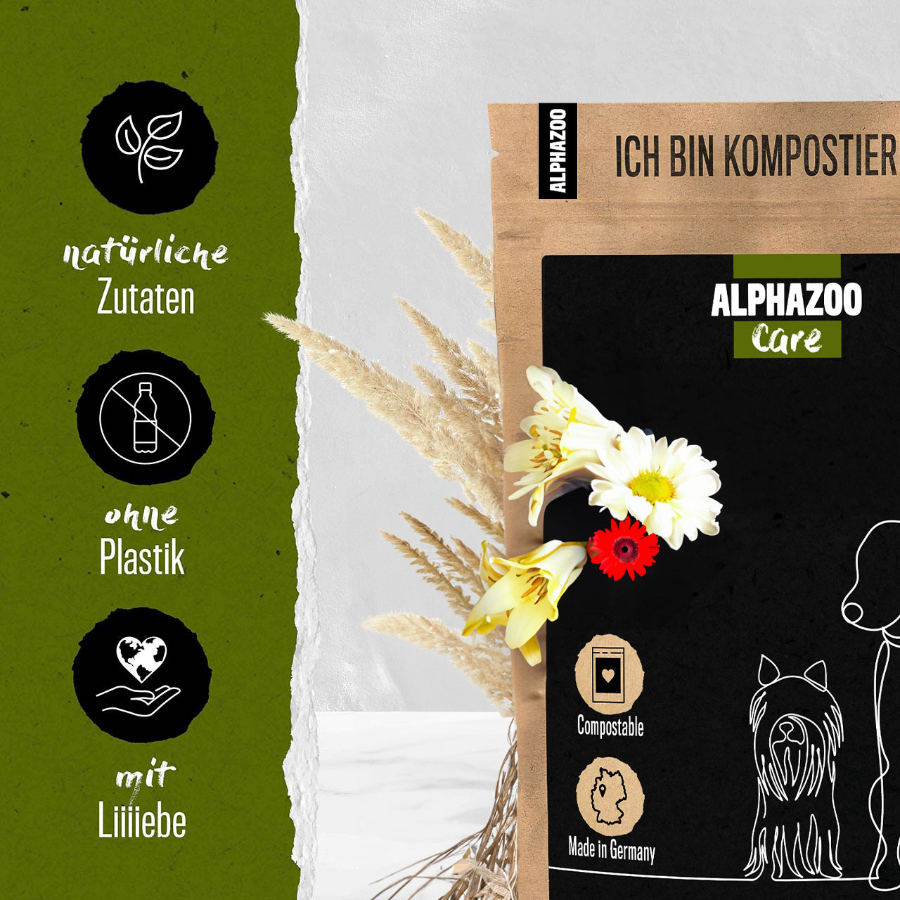 ALPHAZOO Ergänzungsfutter & Aufzucht ALPHAZOO Bierhefe Tabletten für Hunde und Katzen 75 g