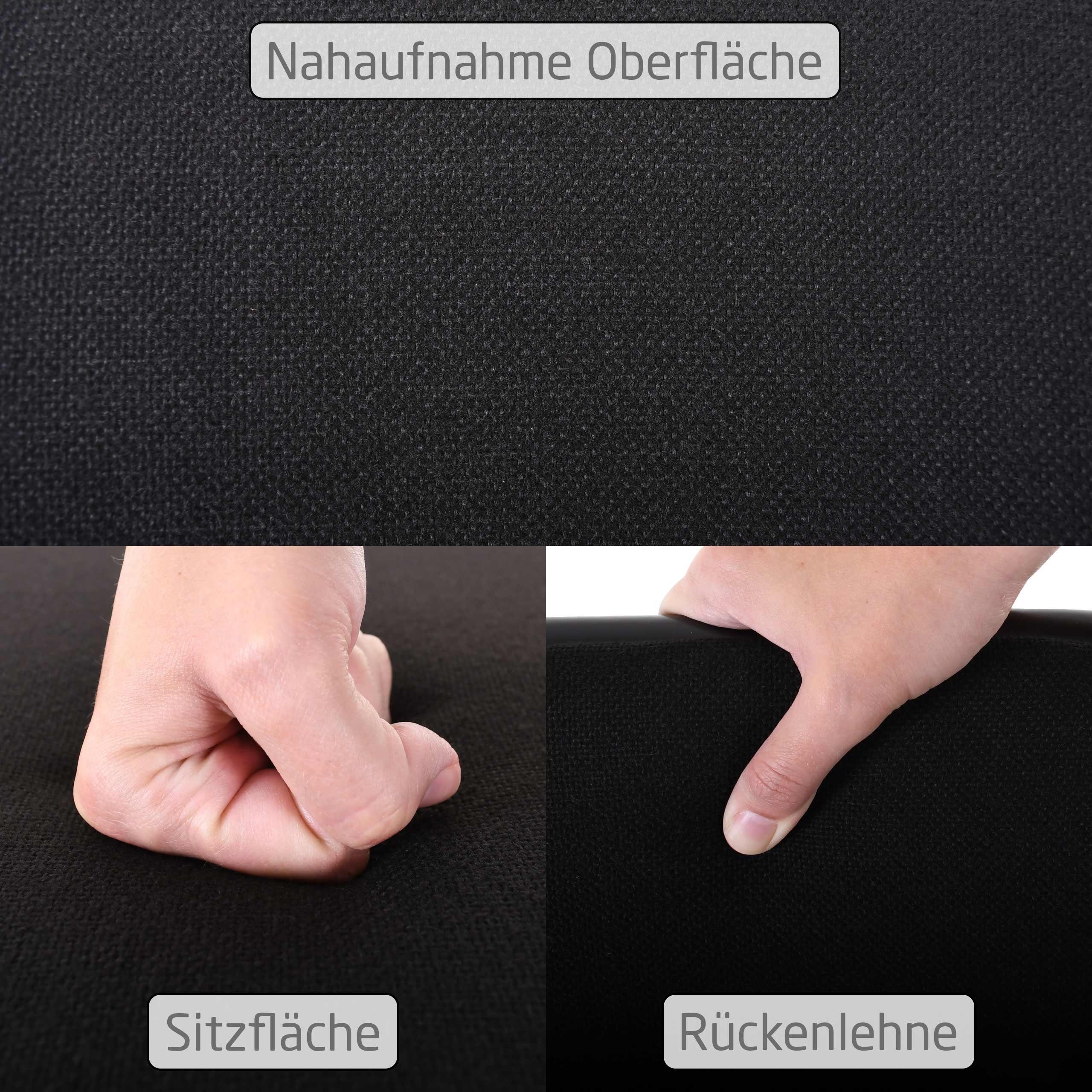 Raburg Klappstuhl Gästestuhl ELIAS mit Stoffbezug, verschiedene Farben, Gestell SCHWARZ (4er-Set), praktischer & kompakter Konferenz-Stuhl, stabiles Faltstuhl & Klappstuhl-Set aus Stahl, klappbar, belastbar bis 130 kg