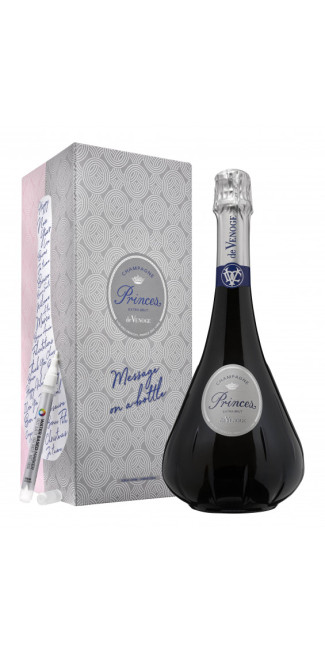 De Venoge Princes Extra Brut Message on a bottle