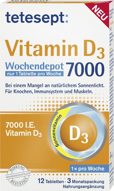 Tetesept Vitamin D3 7000 Wochendepot