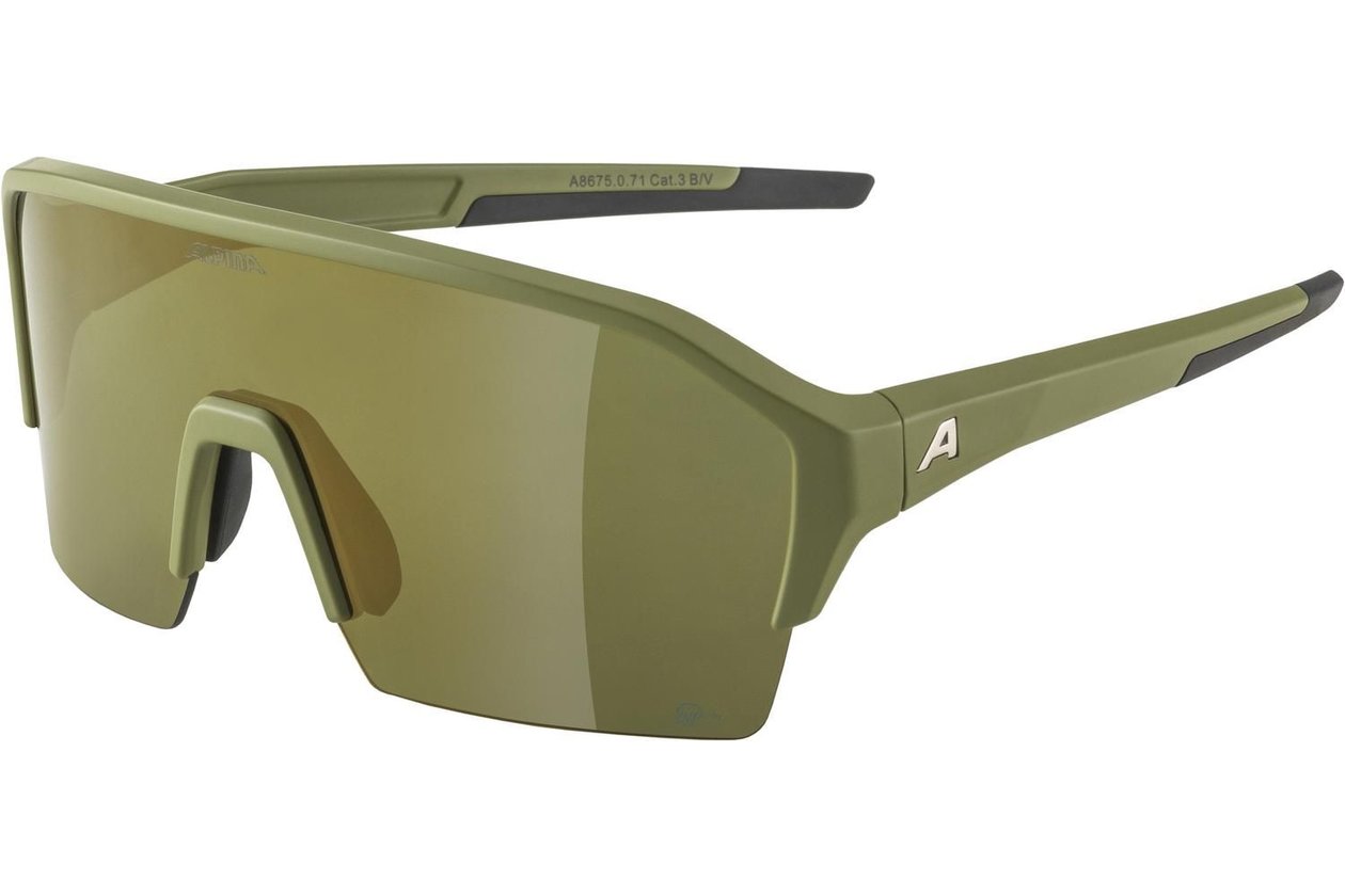 Alpina Ram HR Q-Lite olive matt / gold mirror lens