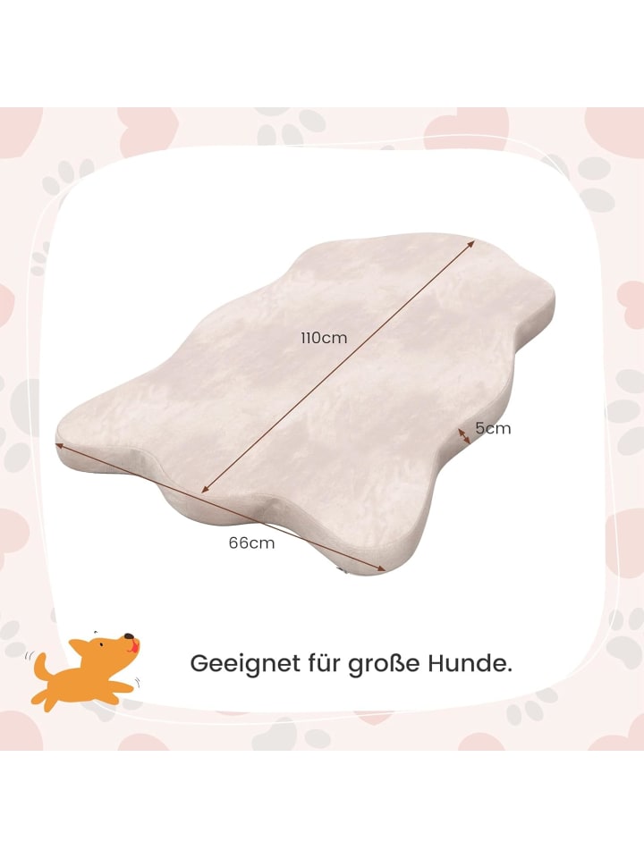 COSTWAY Hundekissen waschbar in Beige günstig kaufen 110 cm