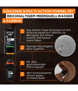 L'Oréal Men Expert Carbon Clean + Carbon Protect 5in1 Multi-Action Vorteilspack Körperpflegeset-1 Stk