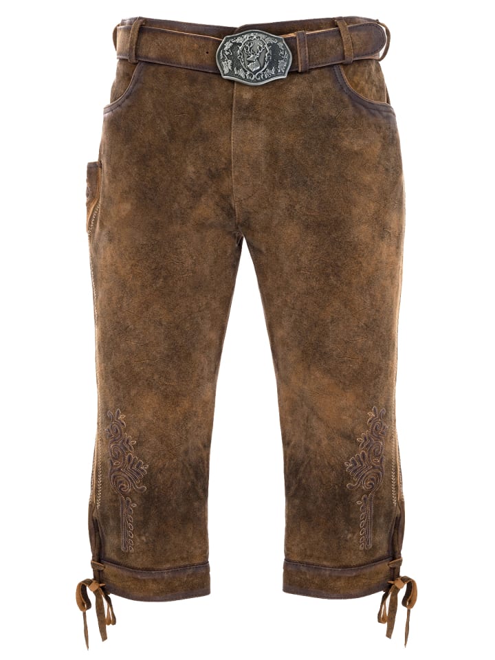 Gwandler Lederhose SEEFELD-gespeckt in braun günstig kaufen