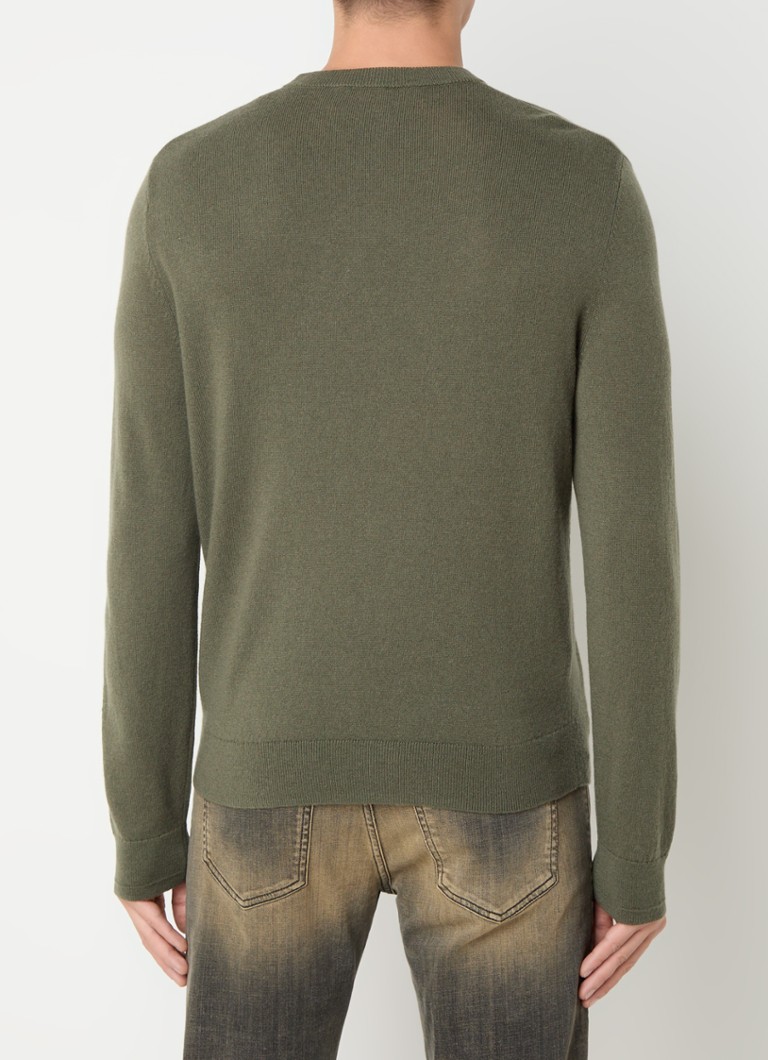 Diesel K-vieri fine-knit pullover in cashmere blend with openwork detail