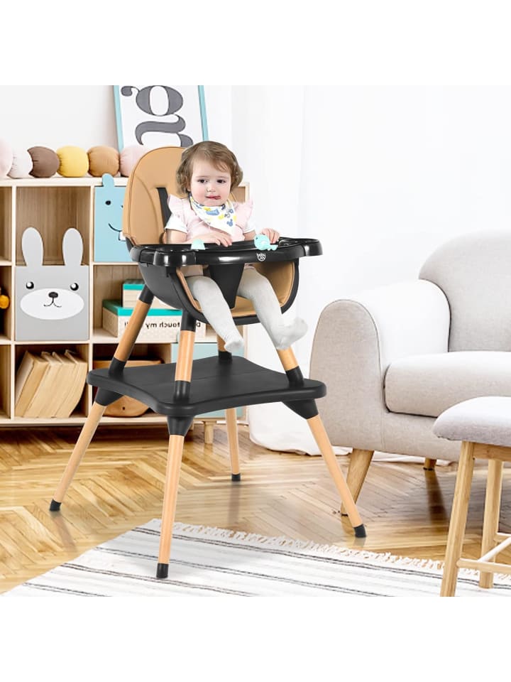 COSTWAY 4-in-1 Hochstuhl in Braun günstig kaufen onesize