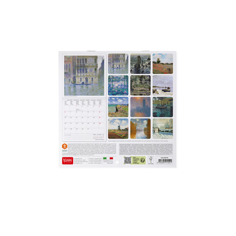 Calendario de pared 2025 - 18 x 18 cm
