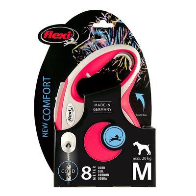 flexi New Comfort Seil-Leine rot, 8 m