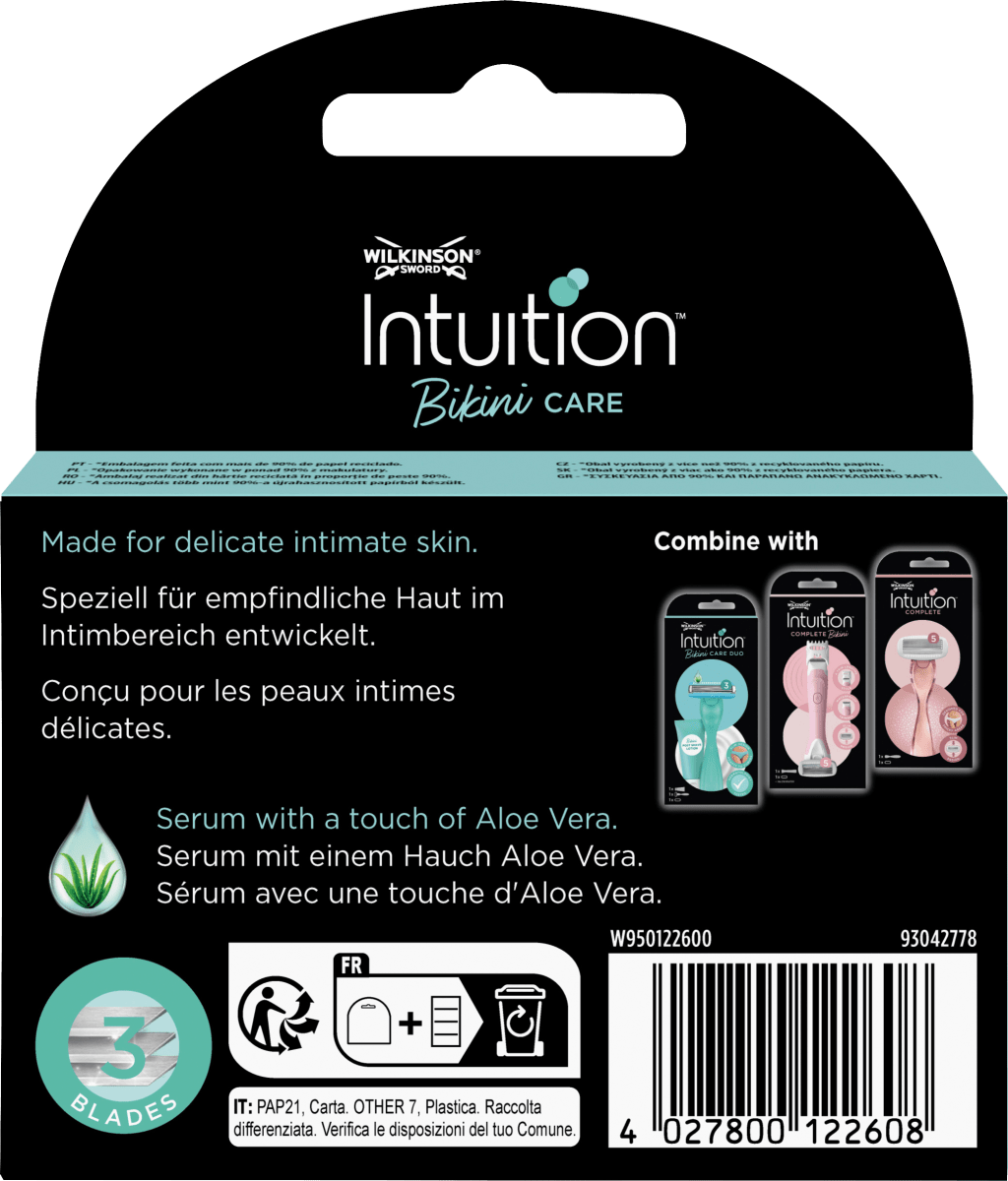 Rasierklingen, Intuition Bikini Care, 3 St
