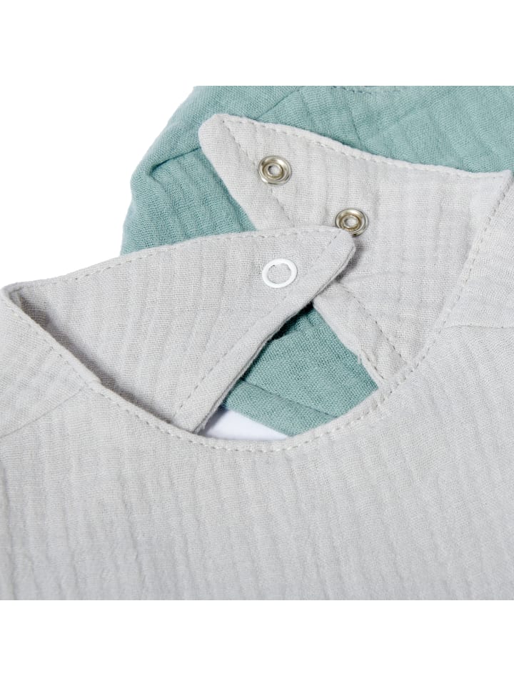 nordic coast company  Musselin Lätzchen-Set Grau & Mint günstig kaufen onesize