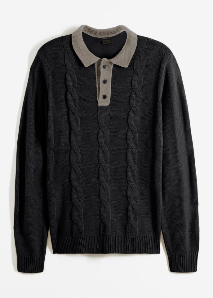 Pullover mit Polokragen
