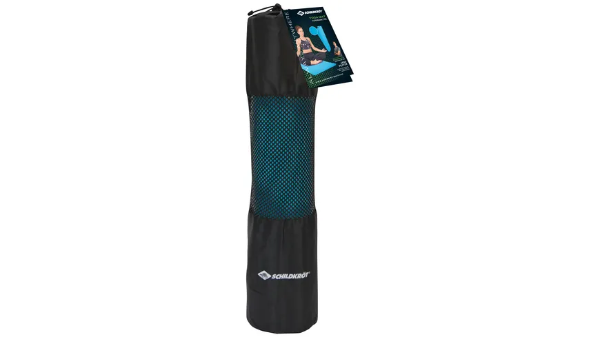 Schildkröt-Fitness - Yogamatte 4mm Blau, im Carrybag