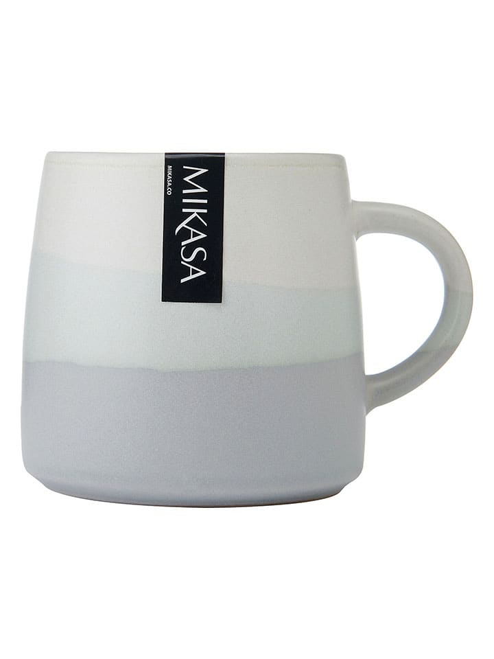 Mikasa 2er-Set: Tassen in Weiß/ Hellgrau - 390 ml günstig kaufen onesize
