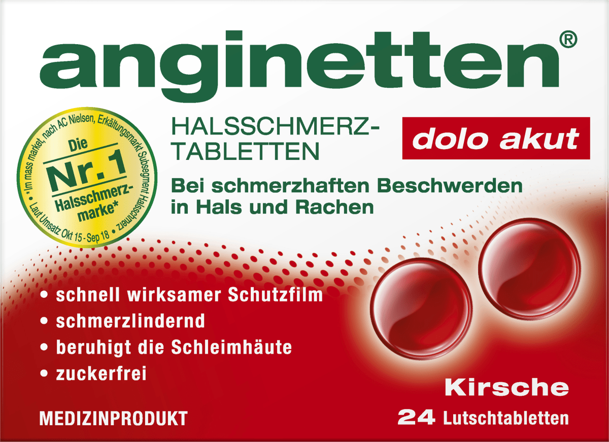 dolo akut Halstabletten Kirsche zuckerfrei, 24 St