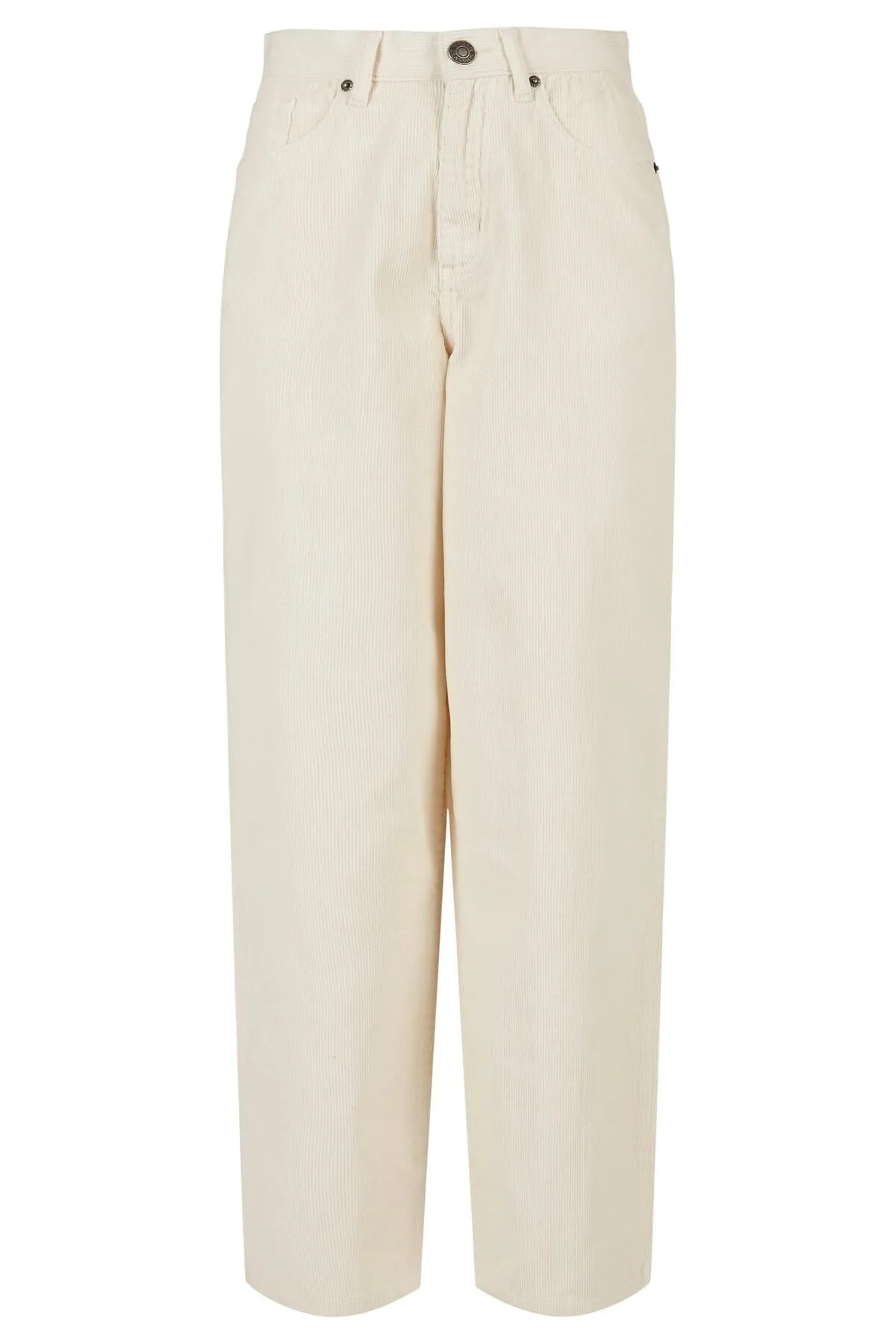 Urban Classics  Damen Cordhose im 90er-Jahre-Stil mit hohem Bund und weitem Bein