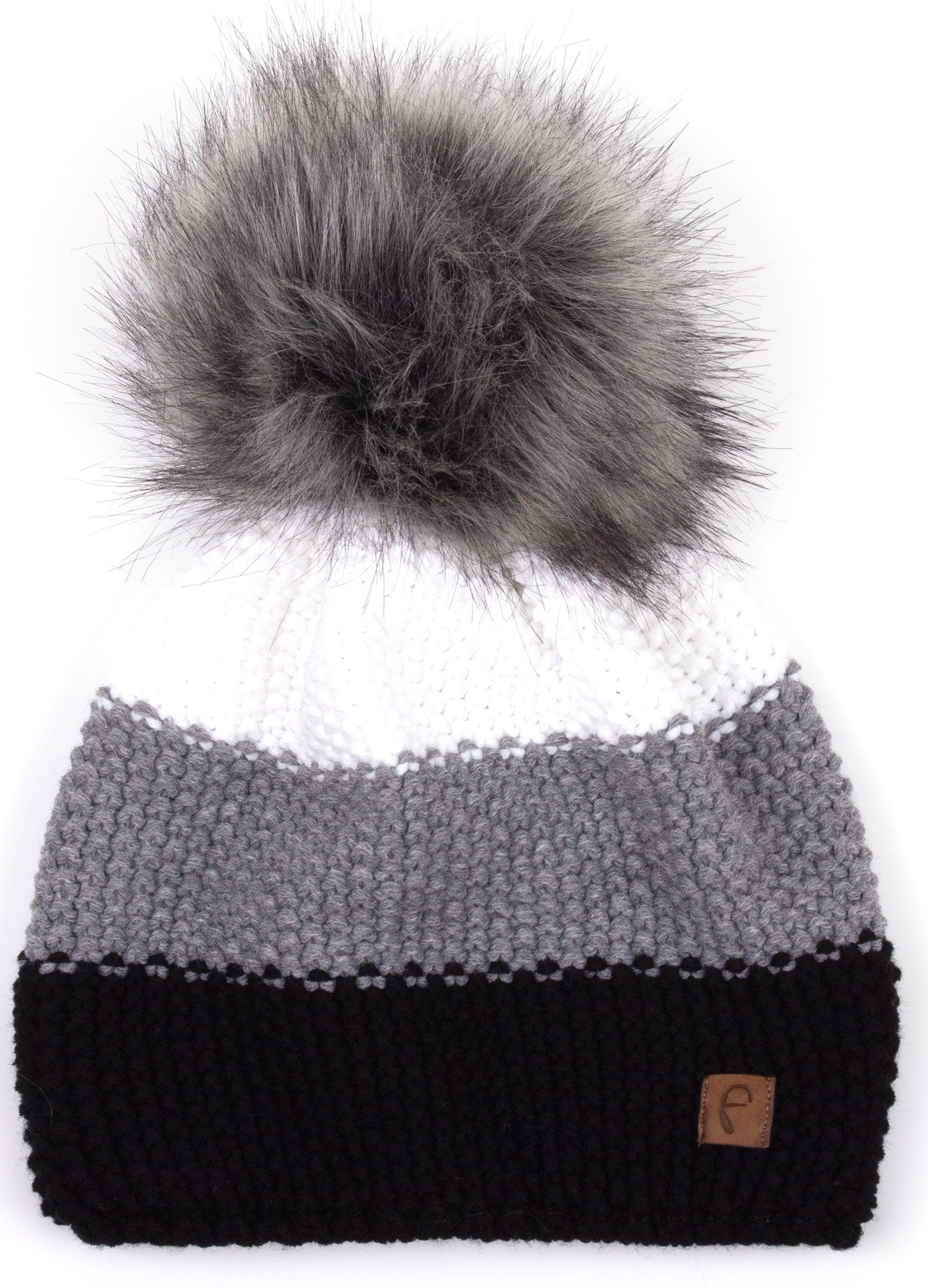 Faera Bommelmütze Wintermütze Damen Herren Mütze Beanie Haube Winter Strickmütze