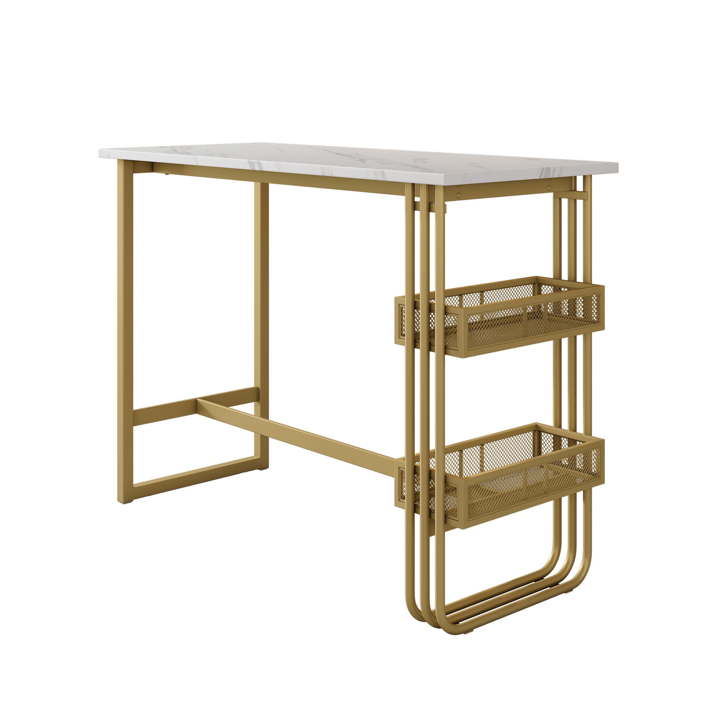 REDOM Bargruppe Stehtisch mit Lagerregal Barstühle Samt ​, (3-tlg), Bartisch mit 2er BarHocker Set