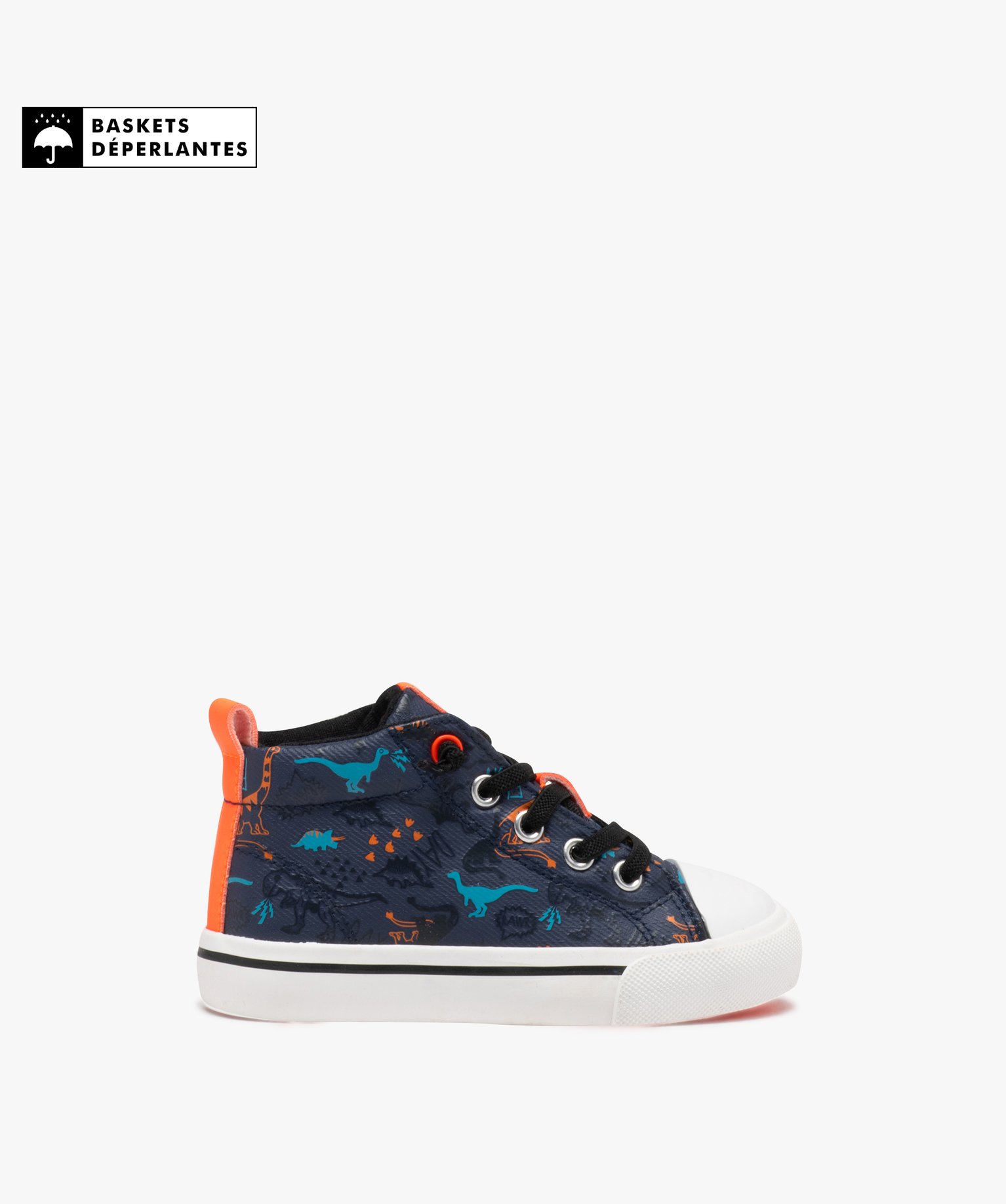 Baskets Garçon mid-cut déperlantes et à semelle épaisse marine | GEMO