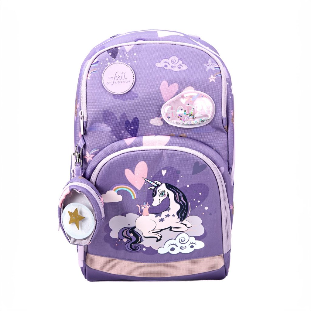 Frii of Norway Ergonomischer Schulrucksack Easy 22l Unicofrn Purple